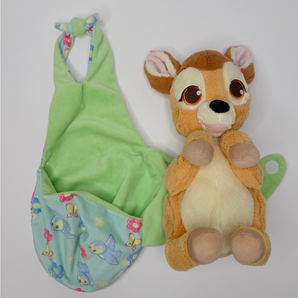 Disney Parks Exclusive - Plush Pillow - Baby in Blanket Pouch Bambi - Picture 8 of 10
